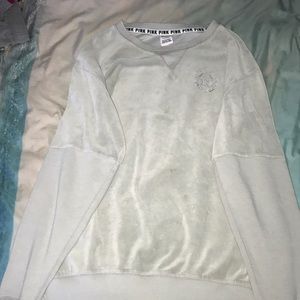 Pink Brand Velvet Sweatshirt